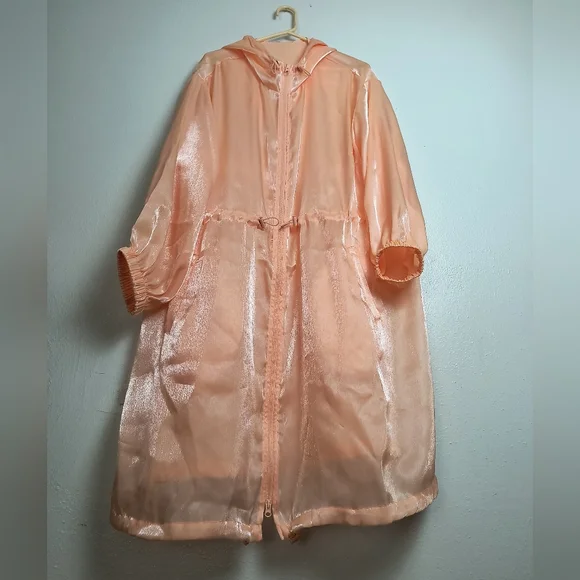 Future Collective For Target 🎯 Cinched Waist Hoodie Parka Arganza Jacket Sheer - Picture 9 of 12